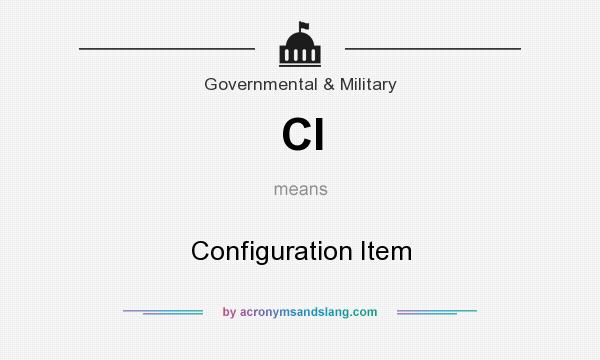What does CI mean? It stands for Configuration Item