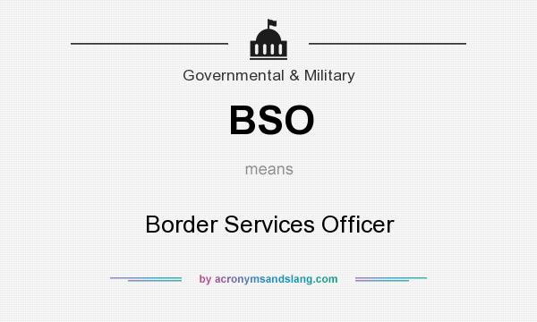 What does BSO mean? It stands for Border Services Officer