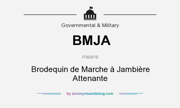 What does BMJA mean? It stands for Brodequin de Marche à Jambière Attenante
