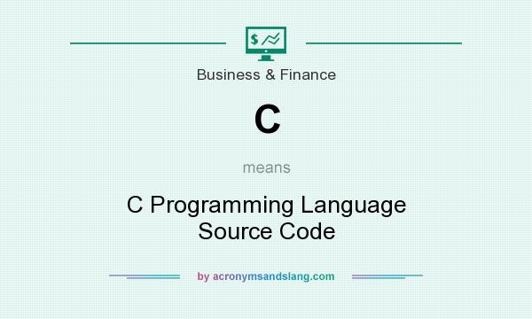 What does C mean? It stands for C Programming Language Source Code