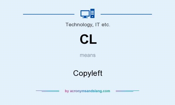 What does CL mean? It stands for Copyleft