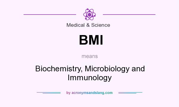 What does BMI mean? It stands for Biochemistry, Microbiology and Immunology