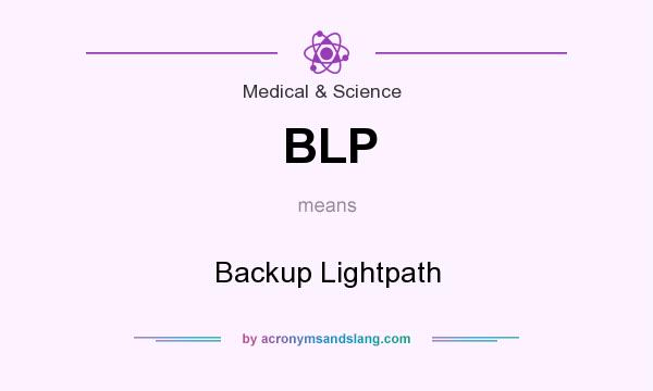 What does BLP mean? It stands for Backup Lightpath