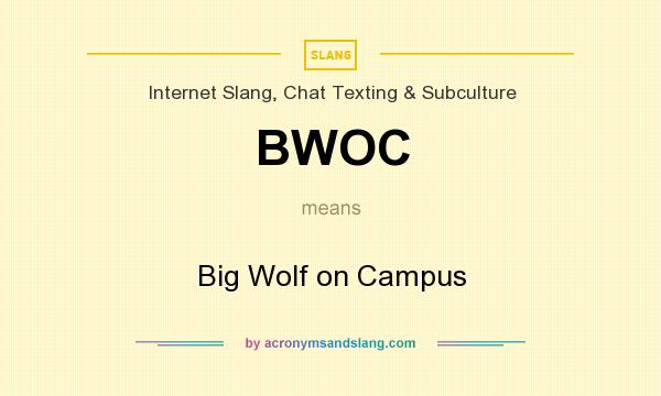 What does BWOC mean? It stands for Big Wolf on Campus