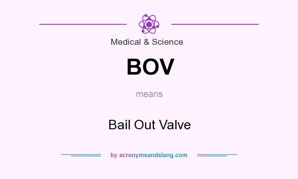 What does BOV mean? It stands for Bail Out Valve