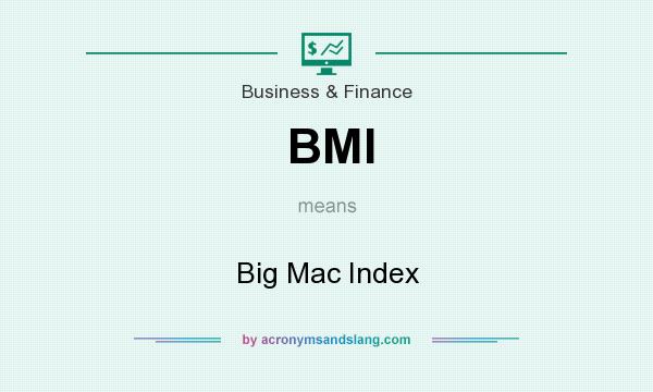 What does BMI mean? It stands for Big Mac Index