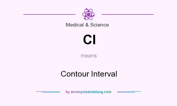 What does CI mean? It stands for Contour Interval