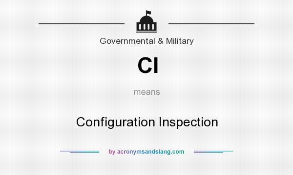 What does CI mean? It stands for Configuration Inspection