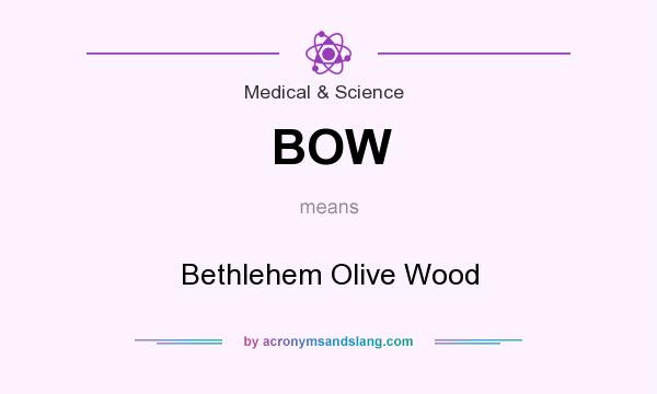What does BOW mean? It stands for Bethlehem Olive Wood