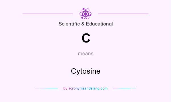 What does C mean? It stands for Cytosine