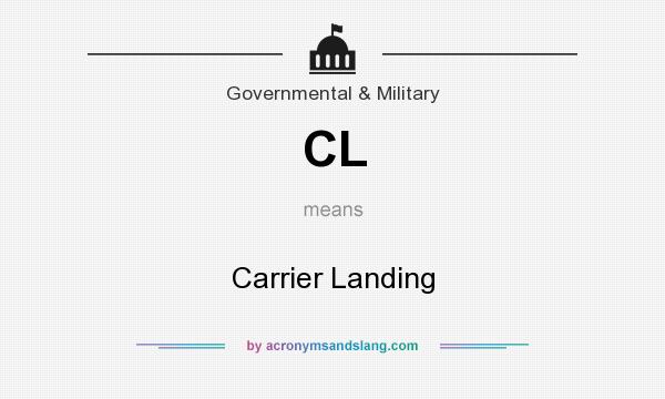 What does CL mean? It stands for Carrier Landing