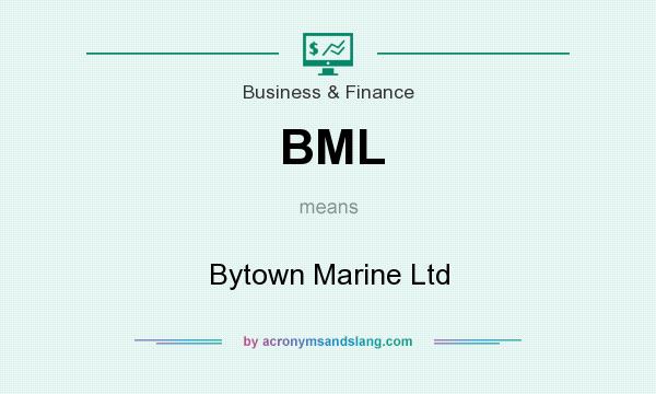 What does BML mean? It stands for Bytown Marine Ltd