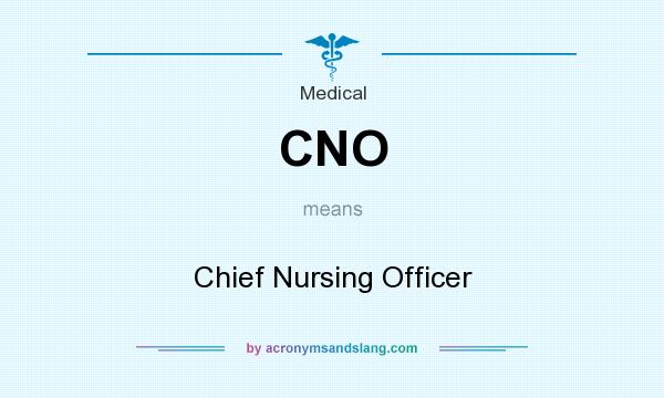 What does CNO mean? It stands for Chief Nursing Officer