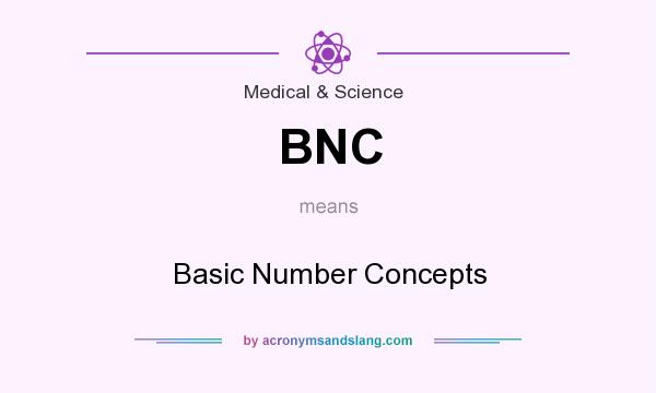 What does BNC mean? It stands for Basic Number Concepts