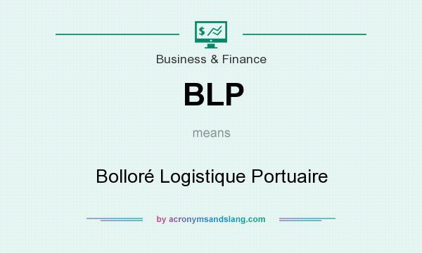 What does BLP mean? It stands for Bolloré Logistique Portuaire