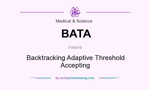 What does BATA mean? It stands for Backtracking Adaptive Threshold Accepting