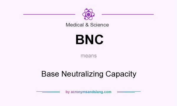 What does BNC mean? It stands for Base Neutralizing Capacity