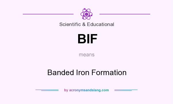 What does BIF mean? It stands for Banded Iron Formation