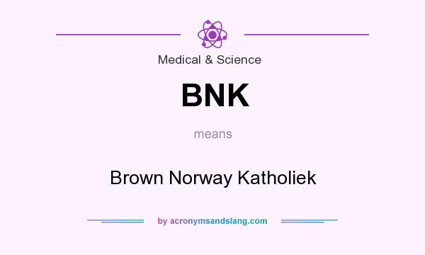 What does BNK mean? It stands for Brown Norway Katholiek