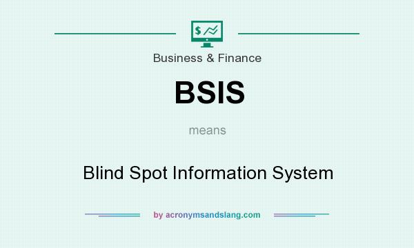 What does BSIS mean? It stands for Blind Spot Information System
