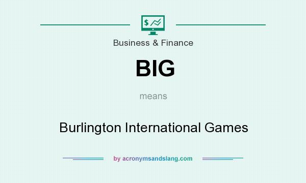 What does BIG mean? It stands for Burlington International Games