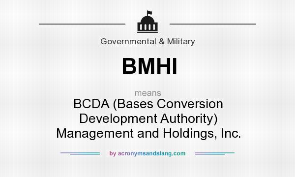 What does BMHI mean? It stands for BCDA (Bases Conversion Development Authority) Management and Holdings, Inc.