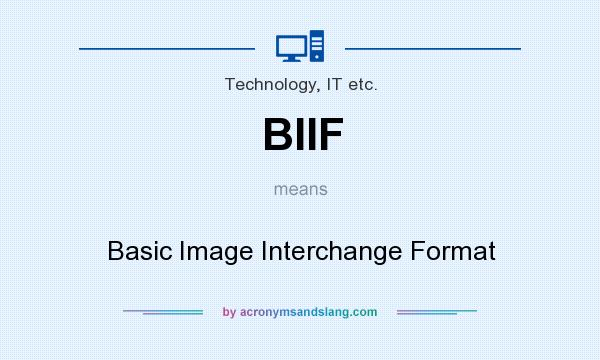 What does BIIF mean? It stands for Basic Image Interchange Format