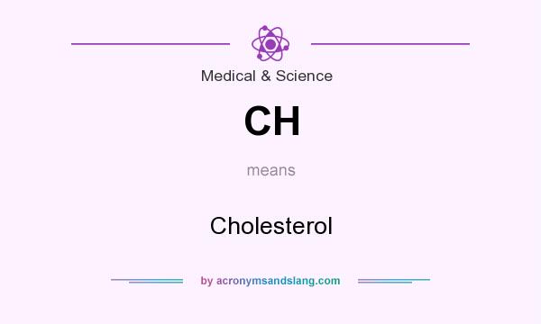 What does CH mean? It stands for Cholesterol