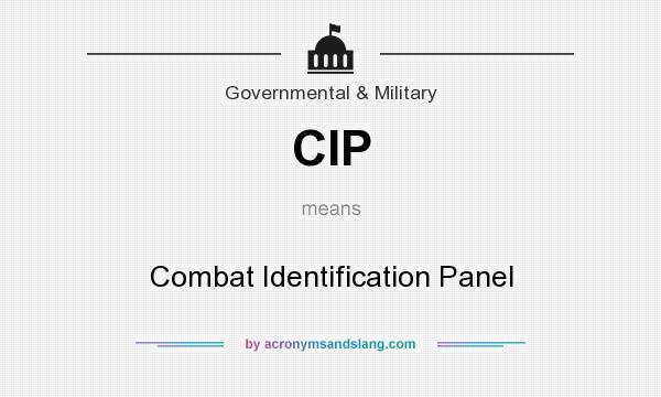 What does CIP mean? It stands for Combat Identification Panel