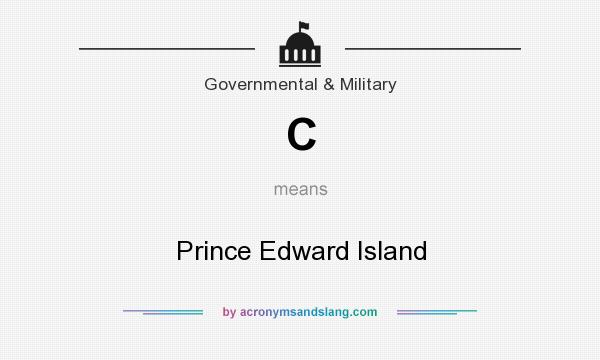 What does C mean? It stands for Prince Edward Island