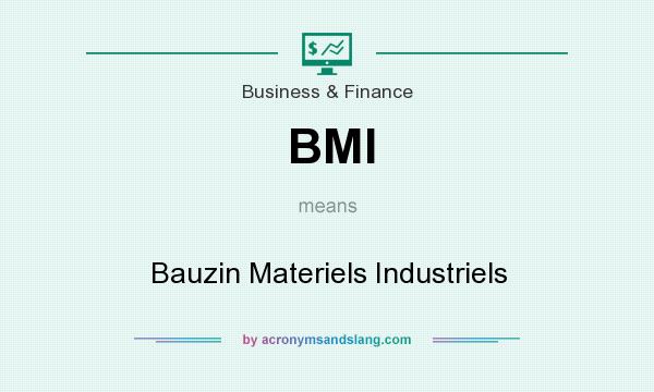 What does BMI mean? It stands for Bauzin Materiels Industriels