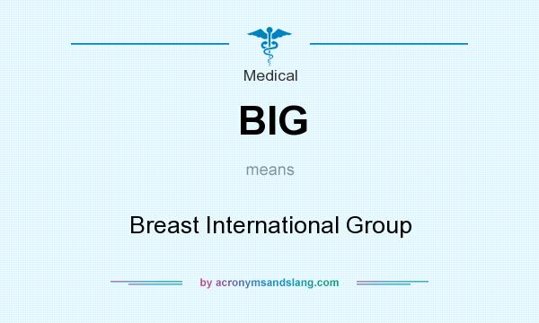 What does BIG mean? It stands for Breast International Group