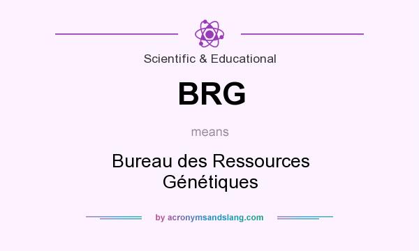 What does BRG mean? It stands for Bureau des Ressources Génétiques
