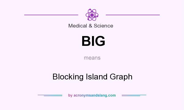What does BIG mean? It stands for Blocking Island Graph