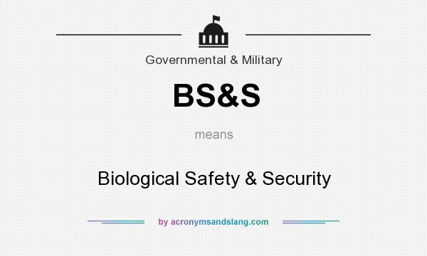 What does BS&S mean? It stands for Biological Safety & Security