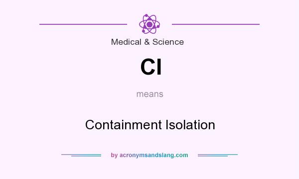 What does CI mean? It stands for Containment Isolation