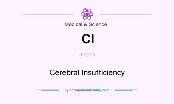 What does CI mean? It stands for Cerebral Insufficiency