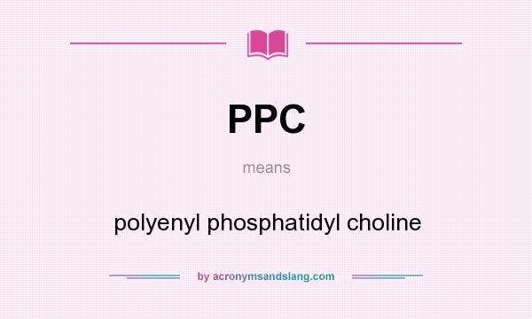 What does PPC mean? It stands for polyenyl phosphatidyl choline