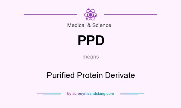 What does PPD mean? It stands for Purified Protein Derivate