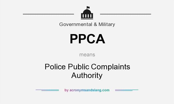 What does PPCA mean? It stands for Police Public Complaints Authority