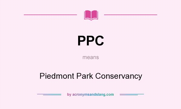 What does PPC mean? It stands for Piedmont Park Conservancy