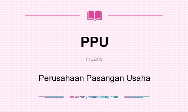What does PPU mean? It stands for Perusahaan Pasangan Usaha