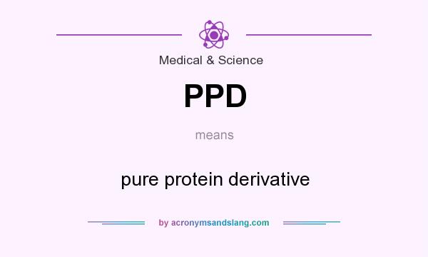 What does PPD mean? It stands for pure protein derivative