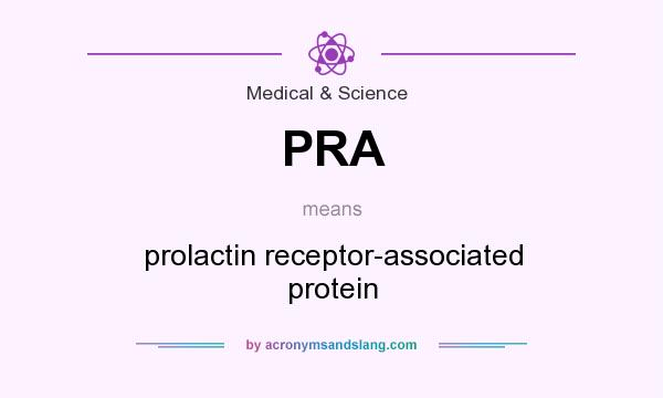 What does PRA mean? It stands for prolactin receptor-associated protein