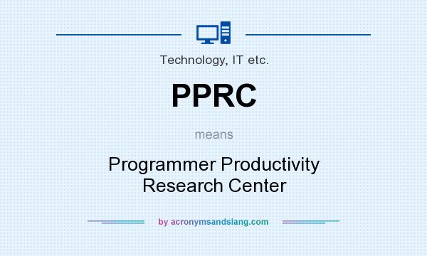 What does PPRC mean? It stands for Programmer Productivity Research Center