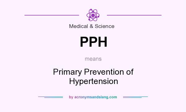 What does PPH mean? It stands for Primary Prevention of Hypertension