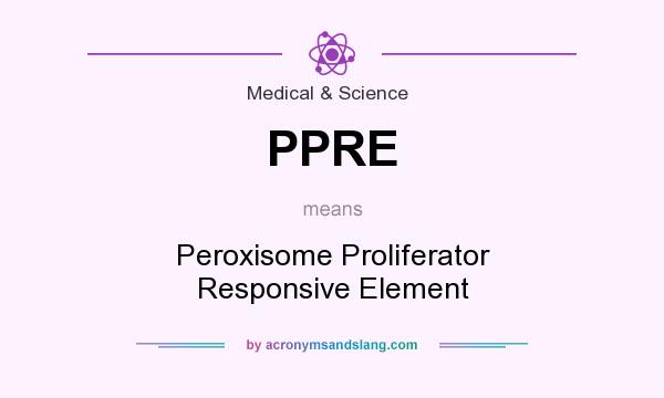 What does PPRE mean? It stands for Peroxisome Proliferator Responsive Element