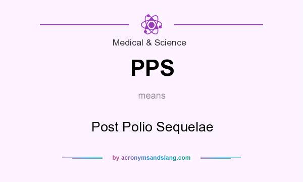 What does PPS mean? It stands for Post Polio Sequelae