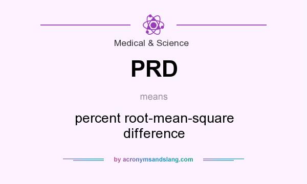 What does PRD mean? It stands for percent root-mean-square difference
