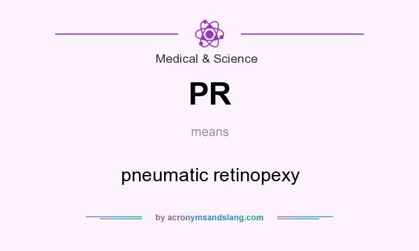 What does PR mean? It stands for pneumatic retinopexy